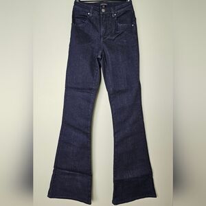 Universal Standard Sava High Rise Flare Jeans 34 Inch, Dark Indigo, Size 0